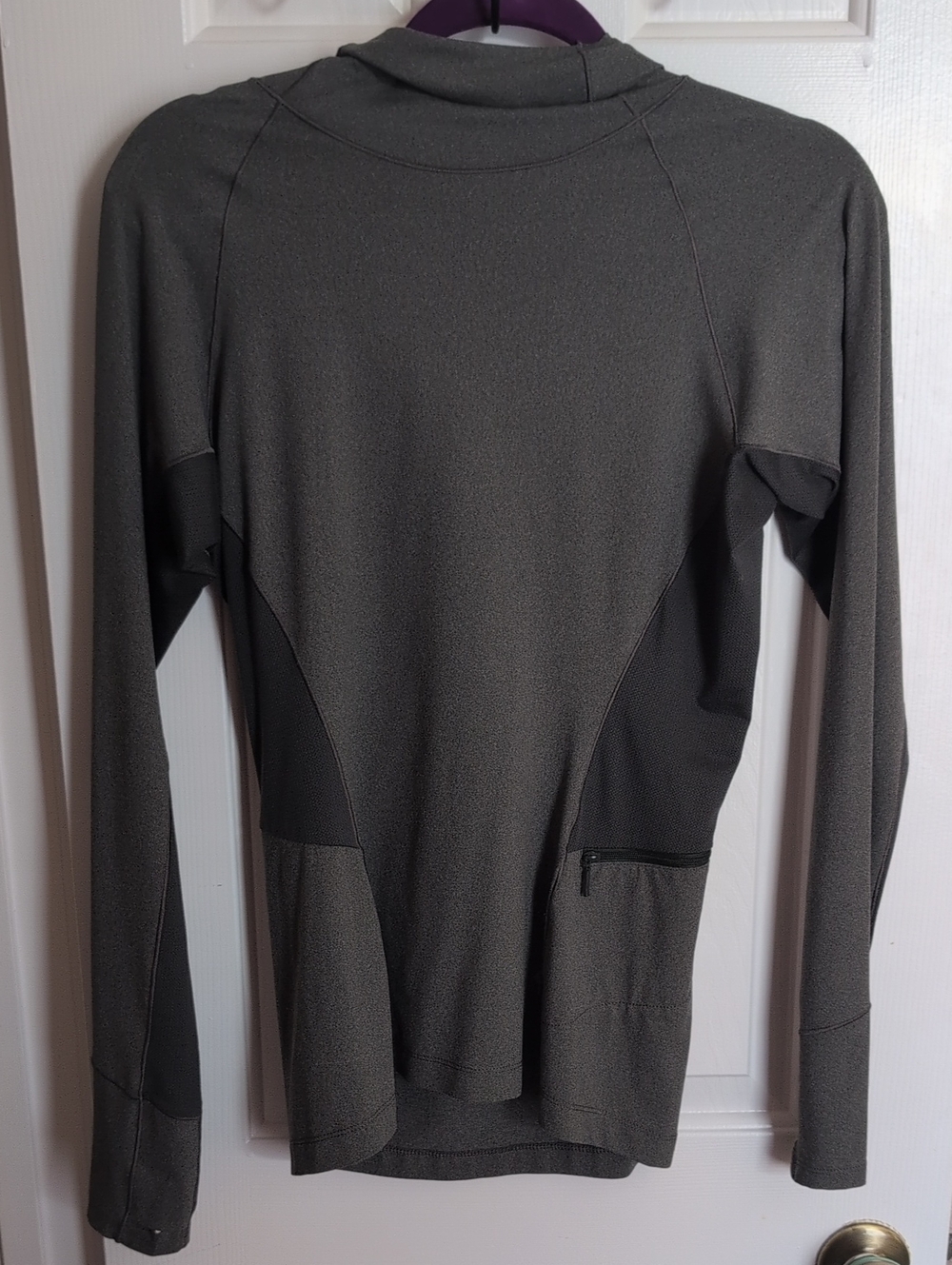 Mountain Hardwear Long Sleeve Hoody Base Layer Shark Heather Gray S